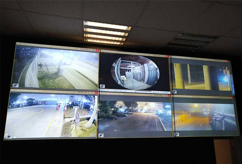 Control room video wall for public transportation control center