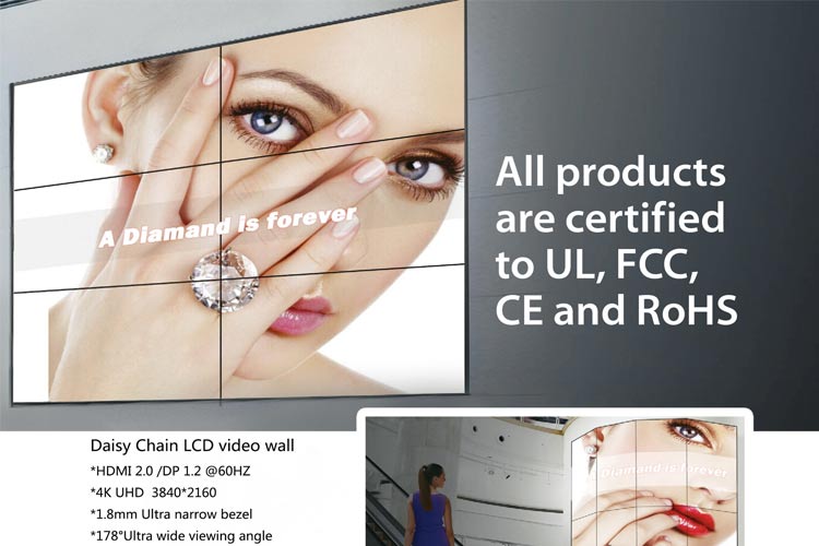 4k Video Wall with UL certificate