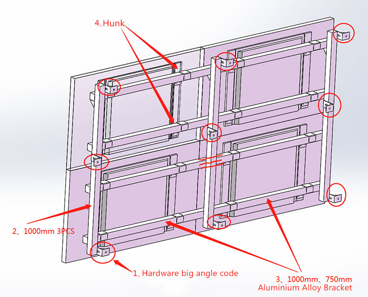 2x2 Video Wall Displays