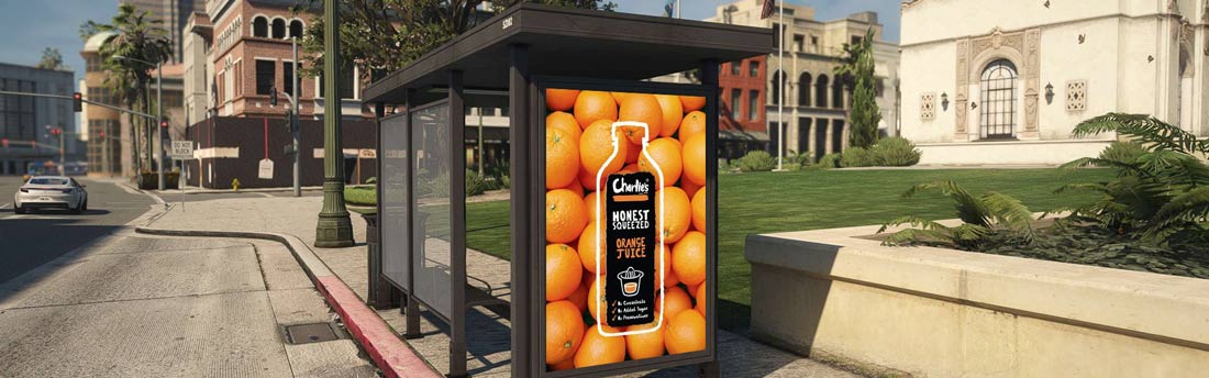 75 outdoor bus station advertising digital signage project in Switzerland
