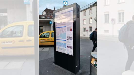 75-inch outdoor Floor standing double sides digital signage
