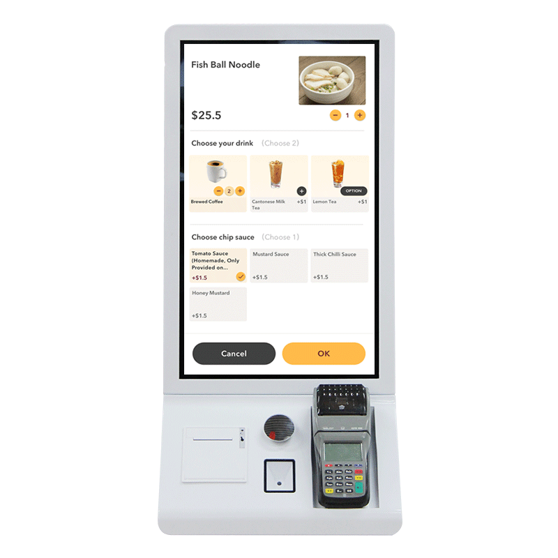 24inch Floor-standing Resturant Self-ordering Payment Kiosk