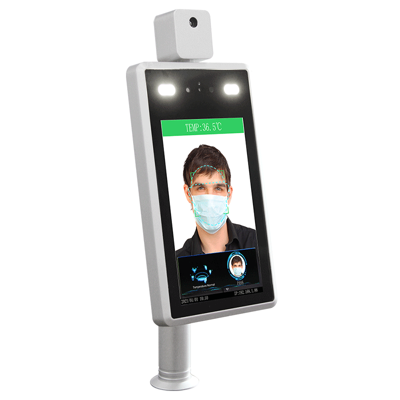 7 Inch Smart Facial Recognition Temperature Scanner Kiosk