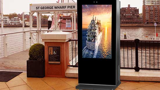 YXD75S-DWP IP65 75 Inch Single Side Outdoor Standing Digital Signage