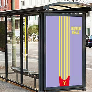 smart city bus station shelter display